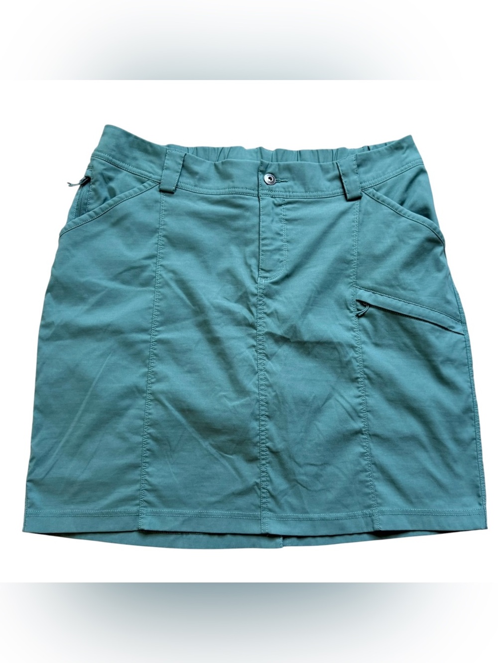 Duluth Trading Dry On the Fly Skort Size 14 Blue Outdoor Hiking Utility NWOT